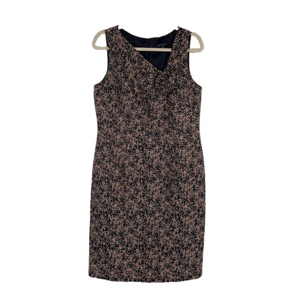 David Meister Womens Floral Jacquard Sheath Dress Size 12 Career Office Lined